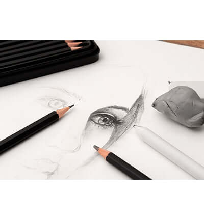 Studio Light Essentials 3-delige tekenset met kneedgum, vinyl gum en metalen puntenslijper SL-TO-DT01