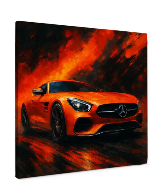 AMG GT A Burst of Color - Online Schilderij - Canvas Schilderij
