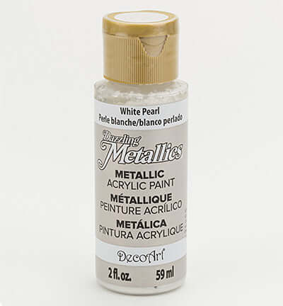 DecoArt Dazzling Metallics White Pearl 59 ml – parelmoer metallic acrylverf