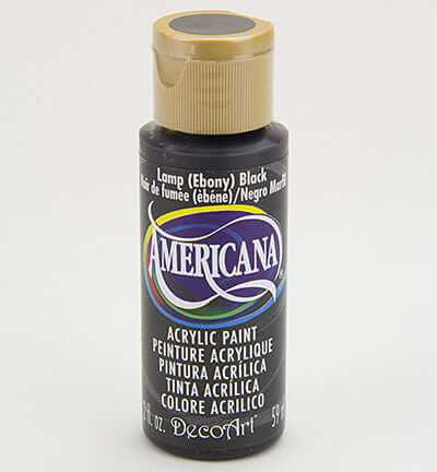 decoart Lamp Ebony Black Americana