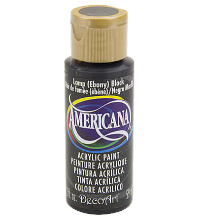 decoart Lamp Ebony Black Americana