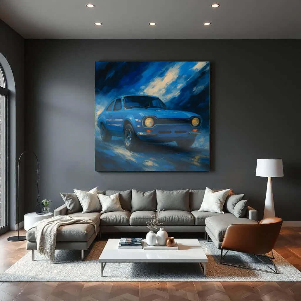 Escort Bleu Memories - Online Schilderij - Glas Schilderij