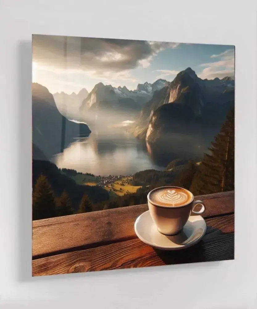 Mountain Coffee Break - Online Schilderij - Glas Schilderij