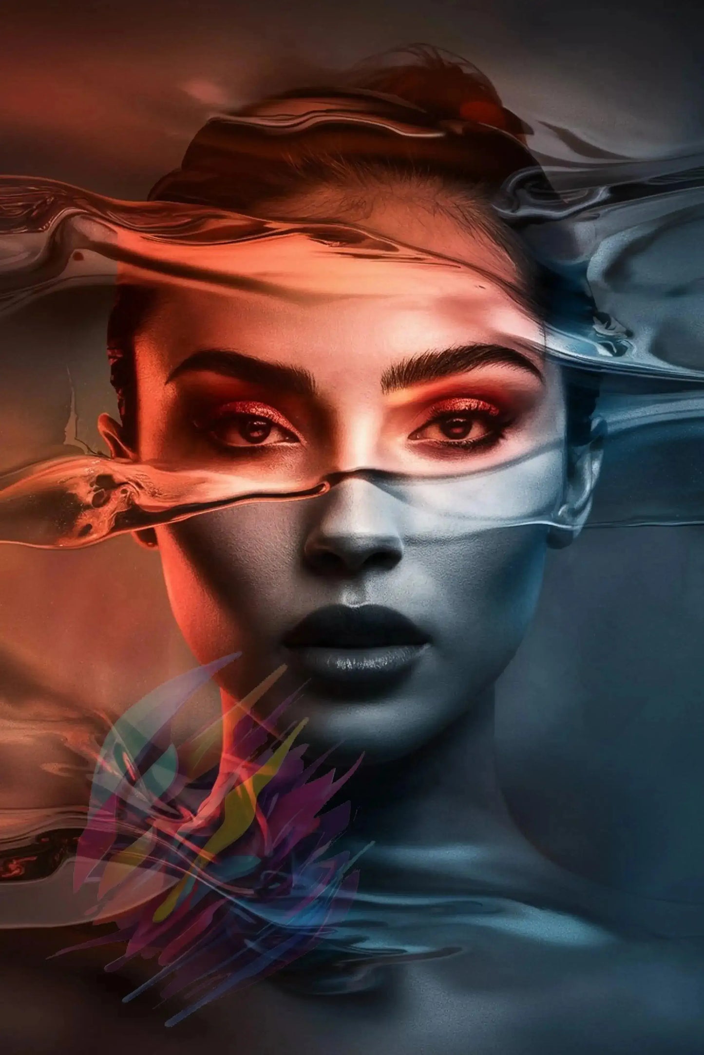 Ethereal Portrait - Online Schilderij - Glas Schilderij