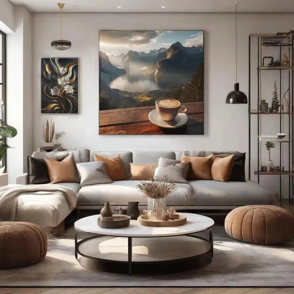 Mountain Coffee Break - Online Schilderij - Glas Schilderij