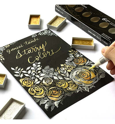 kuretake gansai tambi starry colors roses